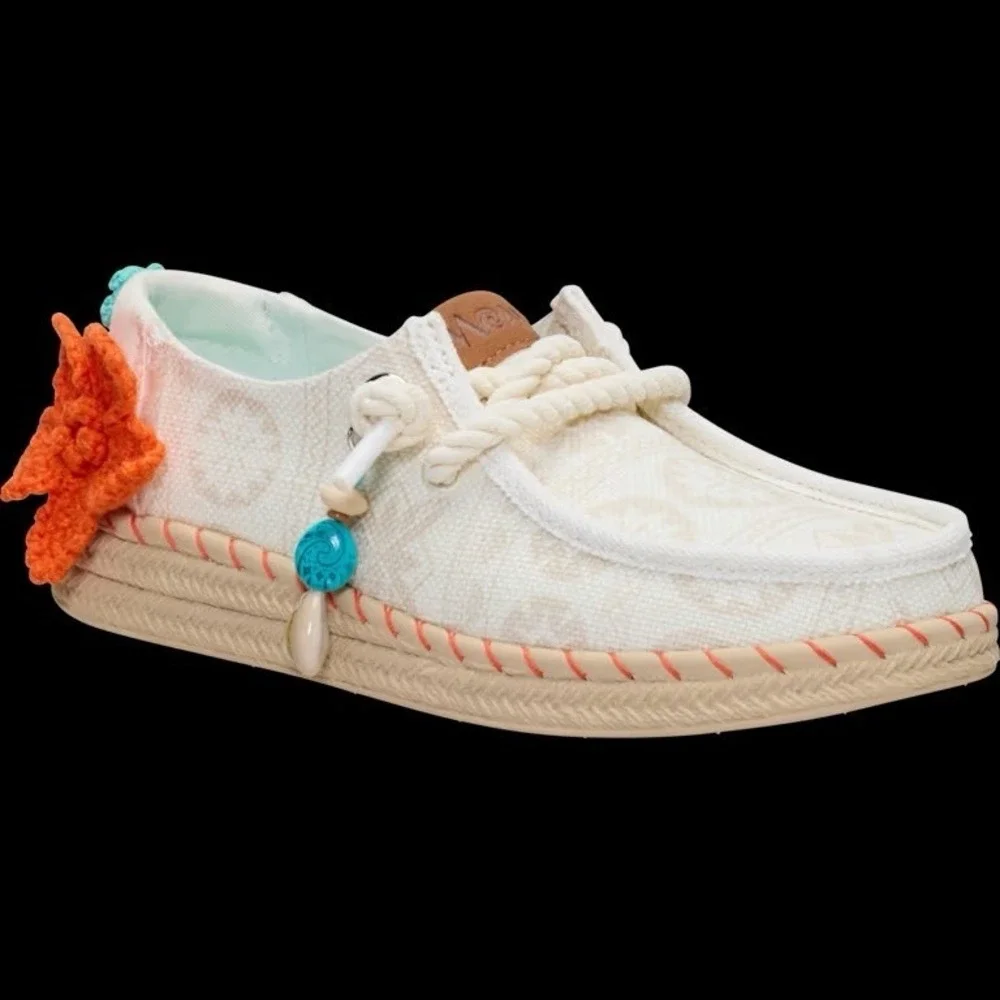 New Hey Dude Disney Moana Wendy Espadrille Slip On Shoes HTF Sz 10 Women's